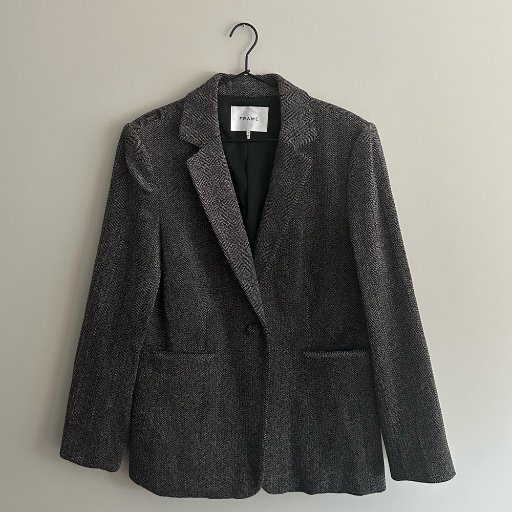 Frame Patterned Blazer